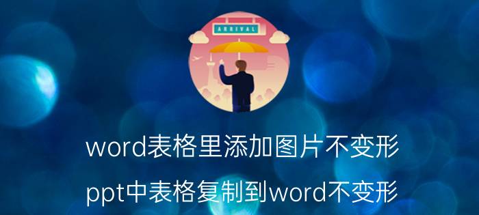 word表格里添加图片不变形 ppt中表格复制到word不变形？